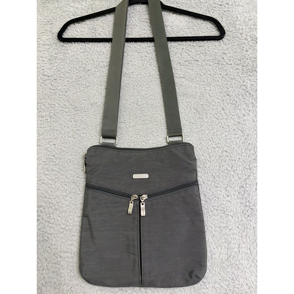 Baggallini Horizon Crossbody Bag Organizer Travel Pockets Lightweight Grey